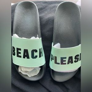 PINK Mint Slides (NEVER WORN)